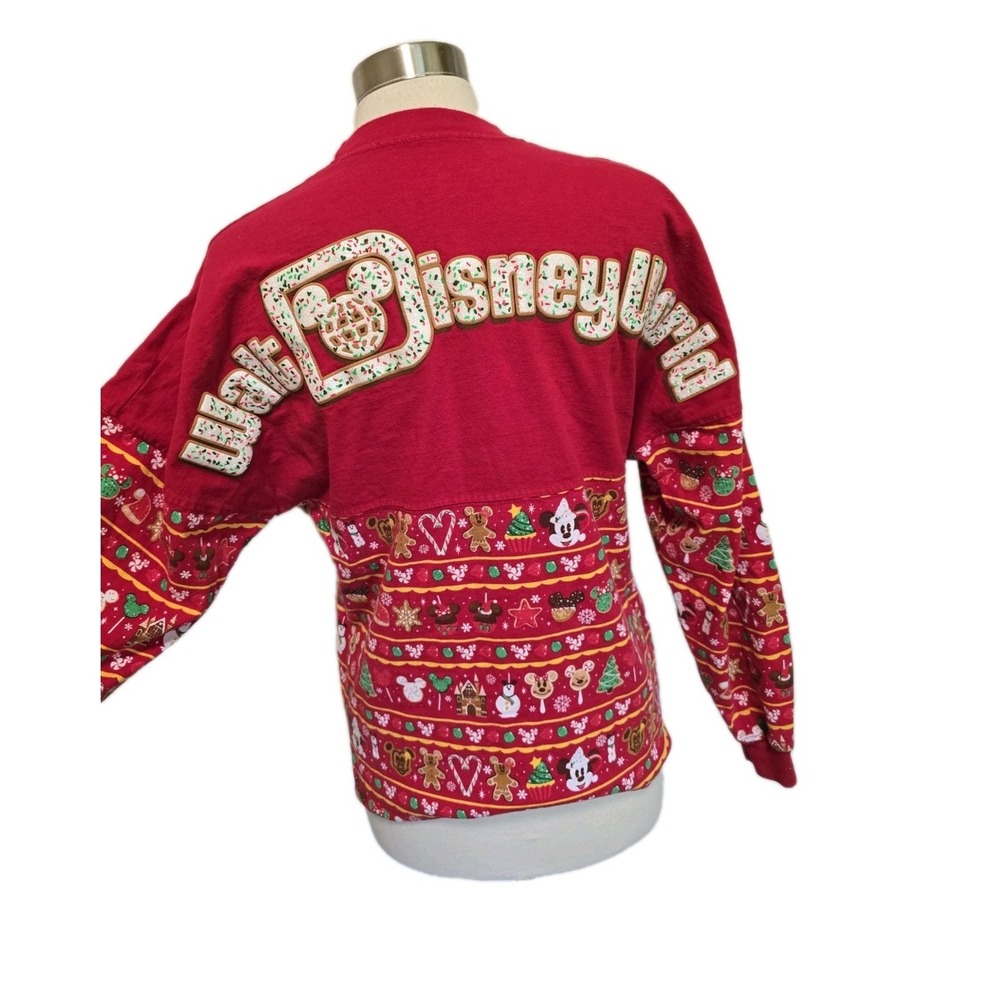 Disney Parks Spirit Jersey Walt Disney World Christmas Gingerbread Sweatshirt XS